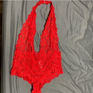 Adore Me Red Bodysuit